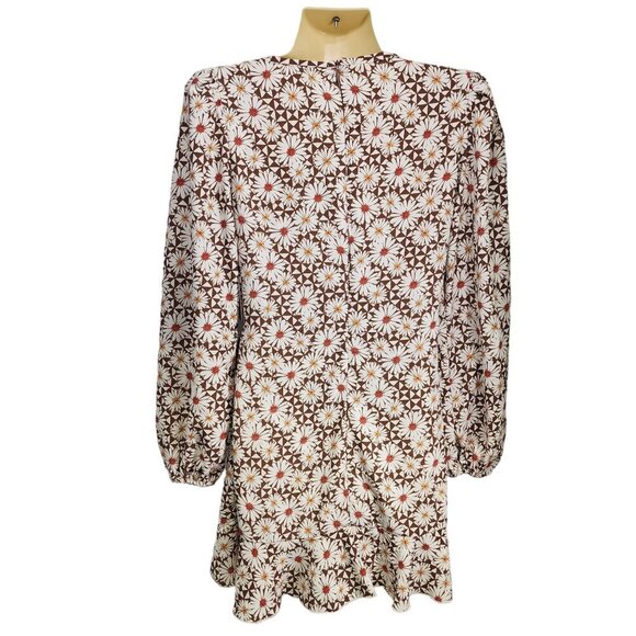 Altar'd State Mini Dress Daisy Floral Romantic Wrap Ruffle Women's Size S NEW - Picture 2 of 11